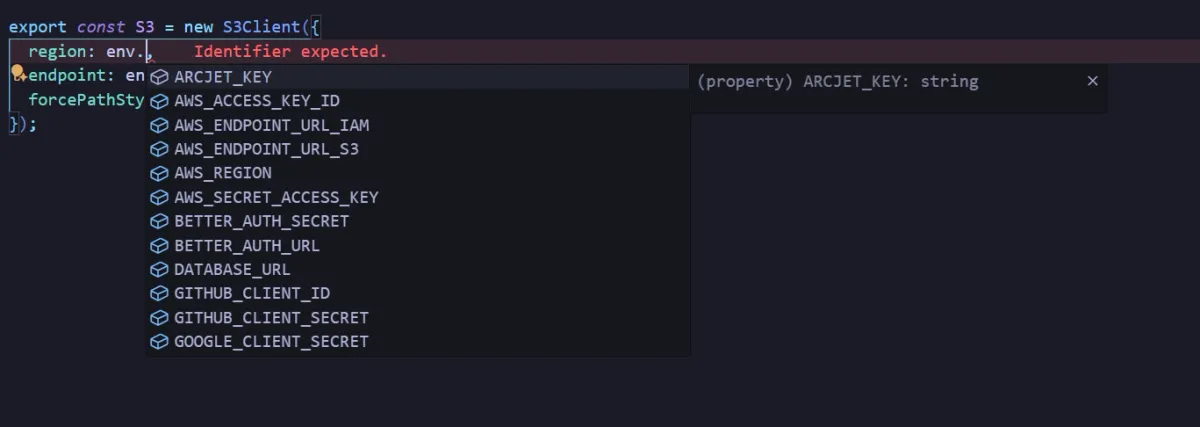 Type-Safe Environment Variables في VS Code