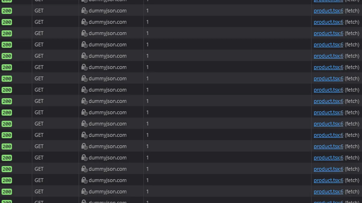 صوره توضح Infinite fetches requests